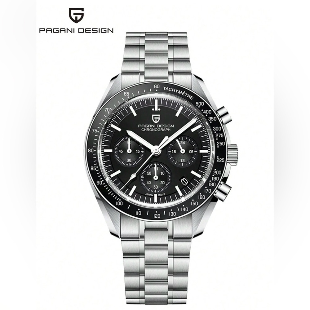 PAGANI DESIGN PD-1701 Moon Men's Chronograph Watch VK63 Quartz Sapphire 100M